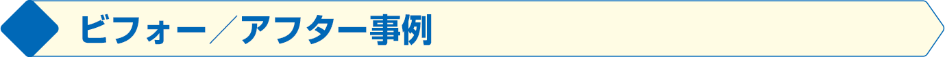 ビフォー/アフター事例
