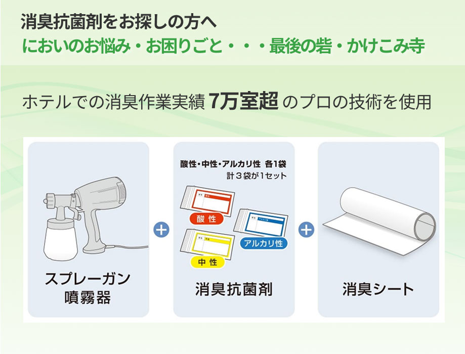消臭抗菌剤をお探しの方へ