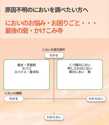 原因不明のにおいを調べたい方へ